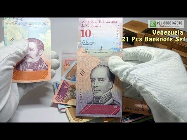 Venezuela 2-100,000 Bolivar Fuerte & 2-500 Soberano 21 Pcs Banknote Set, UNC | Specialbanknote Store