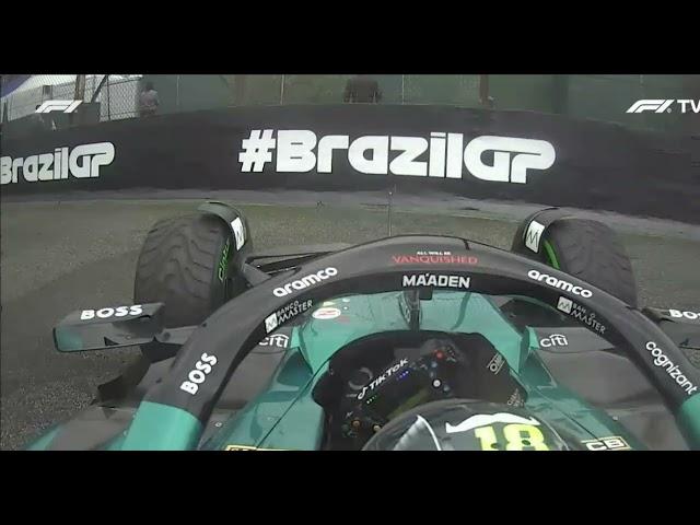 Stroll Crash | Formation Lap | Brazil | 2024