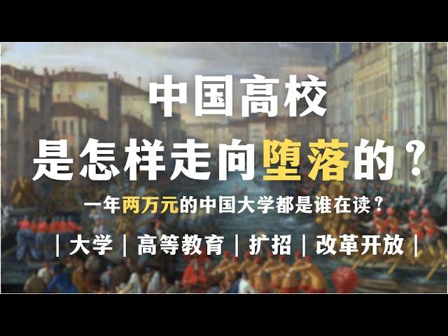 一年两万块的中国大学都是谁在读？中国高校是怎样走向堕落的？倾家荡产读本科有意义吗？｜大学｜高等教育｜历史｜改革开放｜知识分子｜