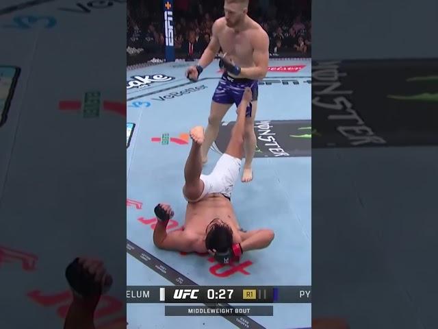 Joe Pyfer knocked down Kelvin Gastelum, late in Round 1! #UFC316 #UFCIndia #UFC