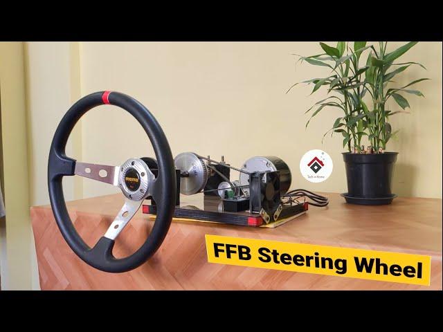 DIY Force Feedback Steering wheel | FFB Sim Racing wheel | Arduino Drifting wheel[ENGLISH tutorial]