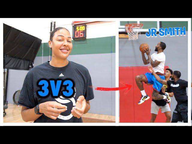 Liz Cambage Challenges Jr Smith and Troy Daniels in 3v3!