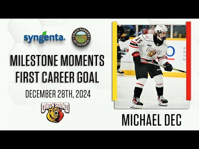 OHL Milestone | First Career Goal | Michael Dec