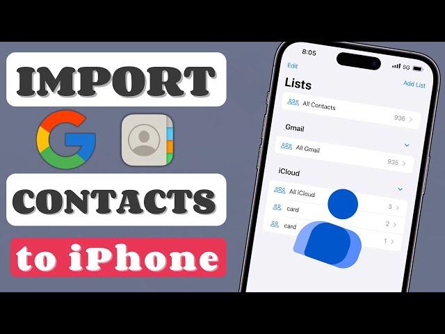 How to Import Google Contacts to iPhone? - Import Google Contacts to iCloud on iPhone.