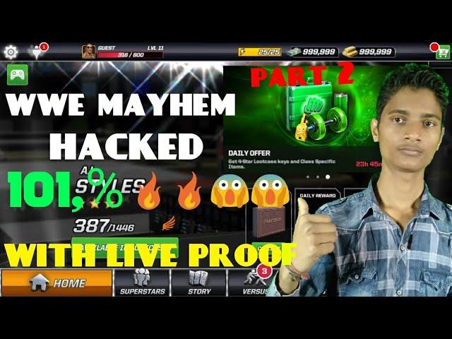 unlimited money and gold coin in WWE mayhem | with live demo | tech by vineet