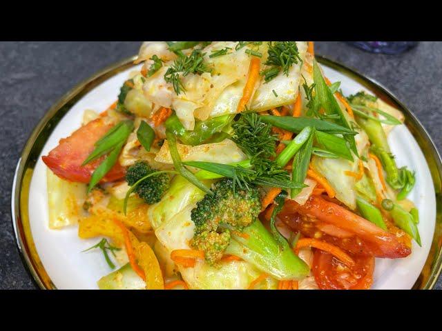 DELICIOUS, SIMPLE, HEALTHY SALAD WITH BROCCOLI AND CABBAGE, NO EXCESS WEIGHT MINUS 10 KG