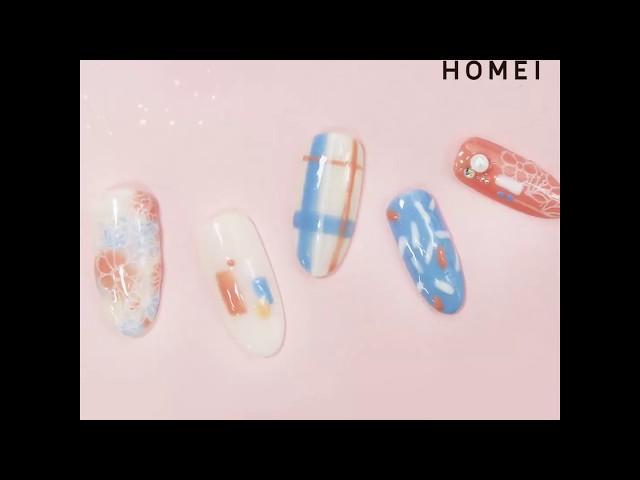 Homei Weekly Gel ｜彩繪篇_可剝凝膠指甲油格紋