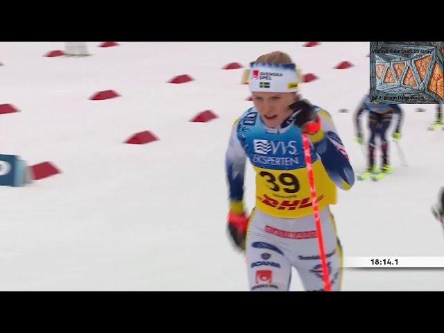 Världscupen Längskidor 23/24 Trondheim Skiathlon Damer (För-VM) Jessie Diggins vs Ebba Andersson!