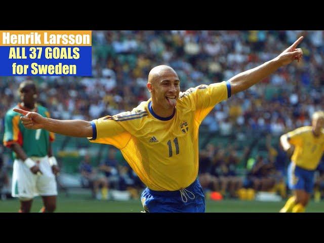 Henrik Larsson ◉ All 37 Goals for Sweden 