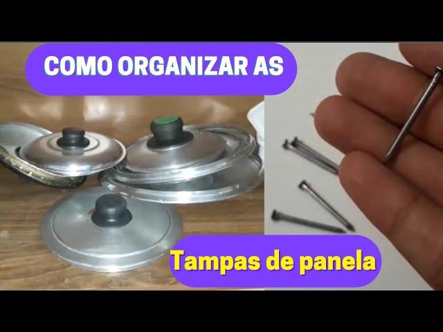 COMO ORGANIZAR AS TAMPAS DE PANELA