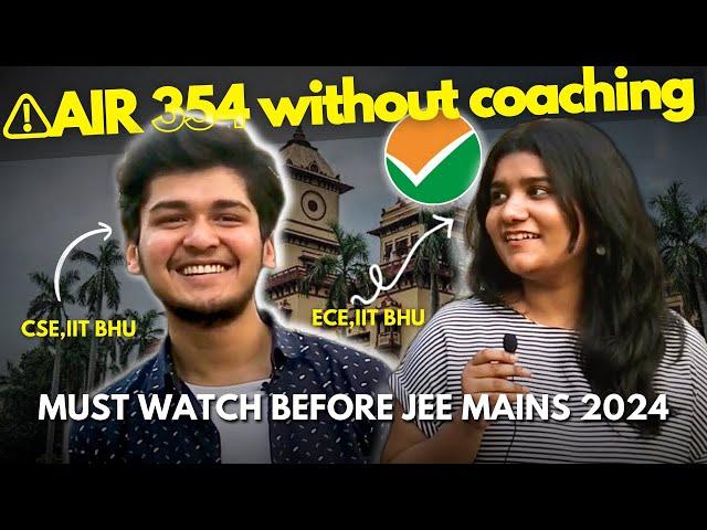 JEE Mains 2024 - Must Know Tips by AIR 354 (without Coaching)  | Topper's SECRETS Revealed!