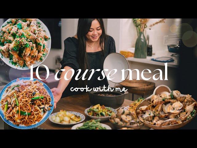 cooking a 10 course meal for my family and in-laws  *easy home-cooked recipes*