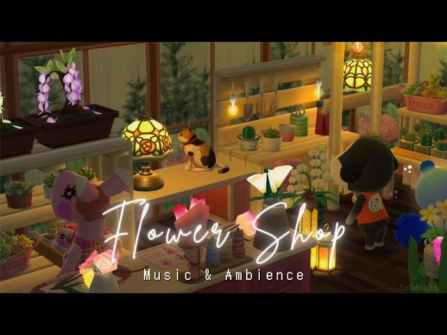  Pocket Camp • Cozy Flower shop + soothing Piano (Soft Jazz) + Gentle Rain 