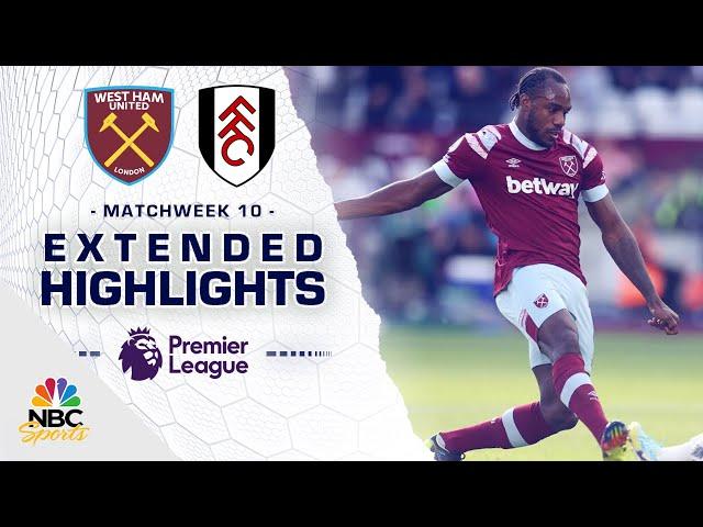 West Ham United v. Fulham | PREMIER LEAGUE HIGHLIGHTS | 10/9/2022 | NBC Sports