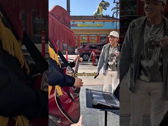 this guy was awesome  #busking #hollywoodblvd #singersongwriter #redleather