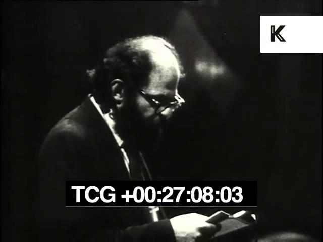 Allen Ginsberg Reads Beat Poetry at Royal Albert Hall London 1965 | Premium Footage