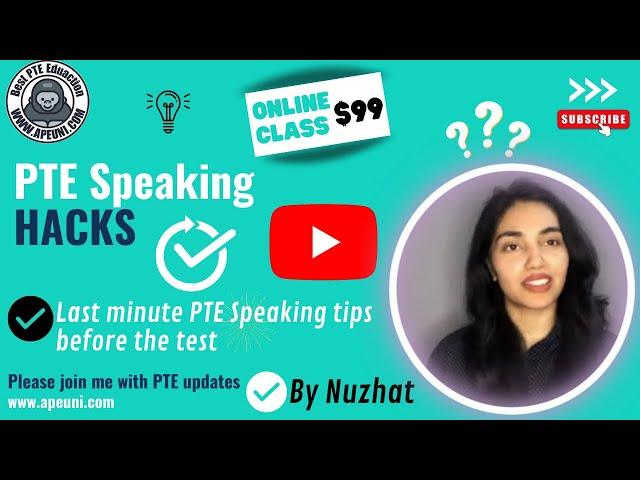 APEUni Speaking Hacks- Online Class Version by Nuzhat