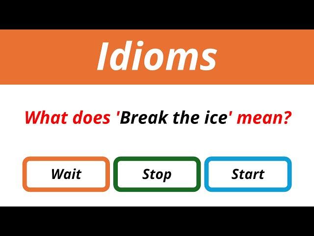 50 English Idiom Quiz!  Test Your Knowledge & Improve Your Fluency! 