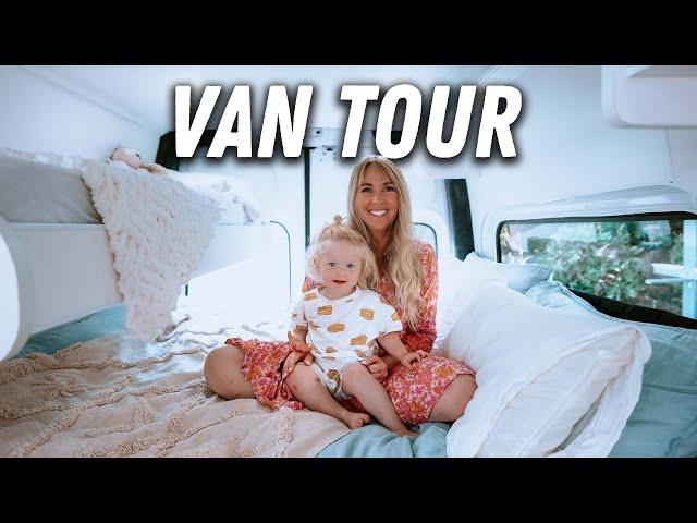 VAN TOUR | Sprinter Van Self Converted to a Tiny Home for Full Time Van Life