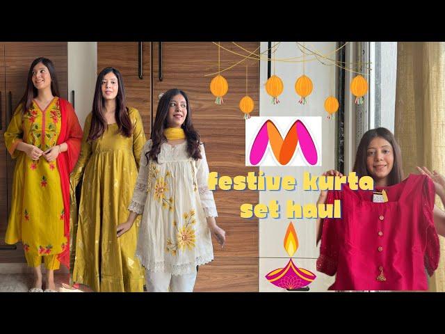 *Huge* Myntra kurta set haul  | Myntra festive sale haul | beautiful festive kurta set #myntrahaul