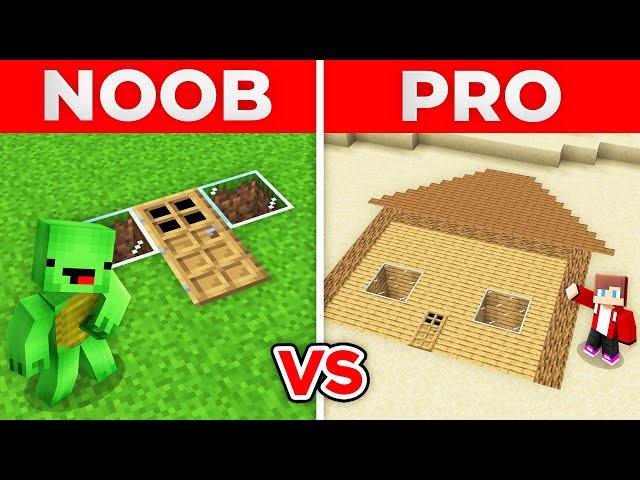 JJ And Mikey NOOB vs PRO CURSED FLAT House in Minecraft Maizen