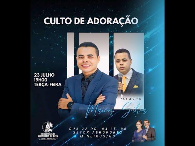 Culto de Adoração a Deus | Palavra Pr. Maicon Silva | Ao vivo  | 23/07/2024