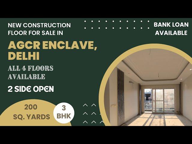 New 3Bhk Floor for Sale in AGCR Enclave, East Delhi, Delhi