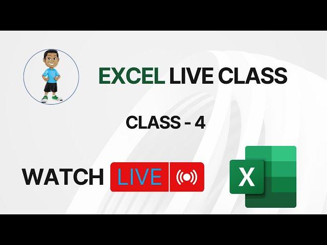 Excel Live Class - 4 | DevelopersGuides Live Stream | #excel #exceltips #exceltutorial #msexcel