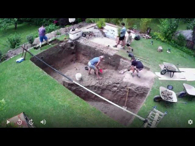 Pool selber bauen DIY Betonpool 6mx3m Teil1 (Aushub)