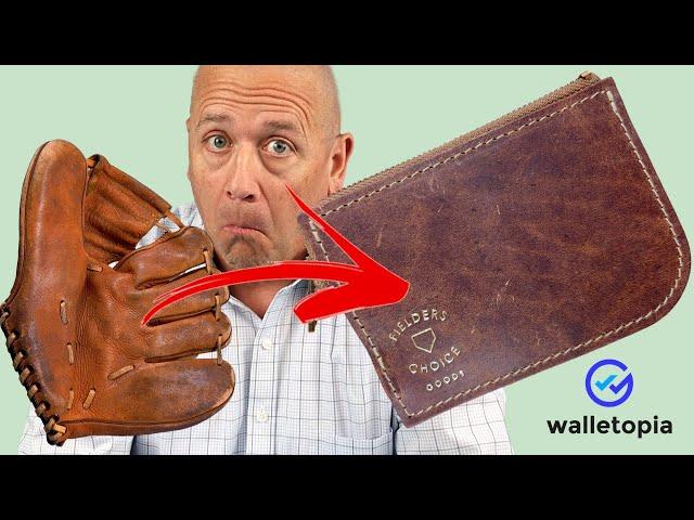 Baseball Glove Leather? Fielder's Choice Goods Zipper wallet REVIEW