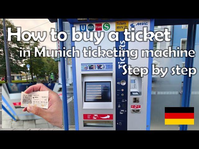 [München Transport] How to buy a weekly ticket in Munich ticketing machine | Step by step