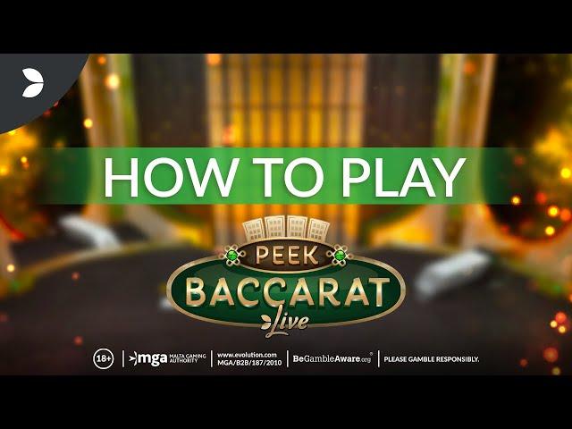 Peek Baccarat Tutorial | Evolution