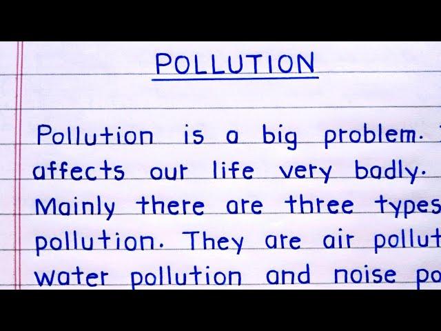 Essay on pollution | pollution essay | pollution paragraph | paragraph on pollution