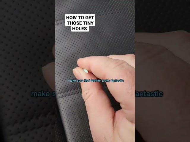 The tiny holes in your leather seats don't have to be a pain. Check these out www.detailedimage.com