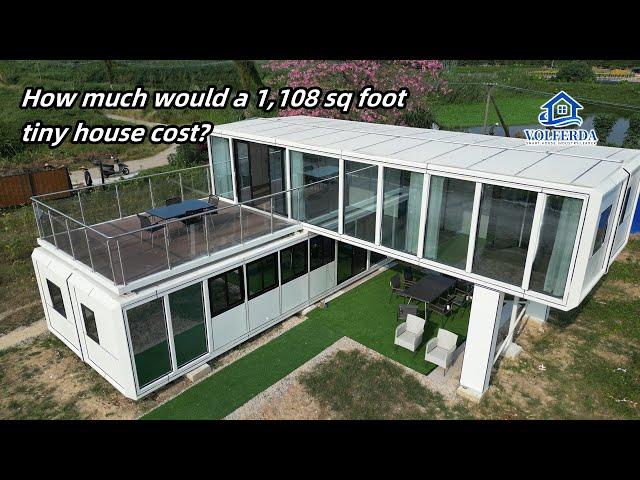 How much 1,108 sq.ft Chinese prefab house cost? | Volferda D1 Tour