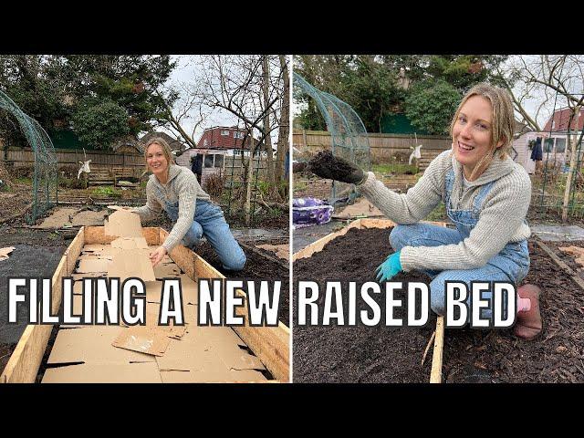 FILLING A NEW RAISED BED / ALLOTMENT GARDENING UK