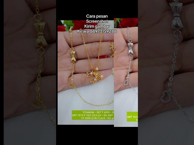 Set perhiasan batu permata #gelang #kalung #perhiasantitanium