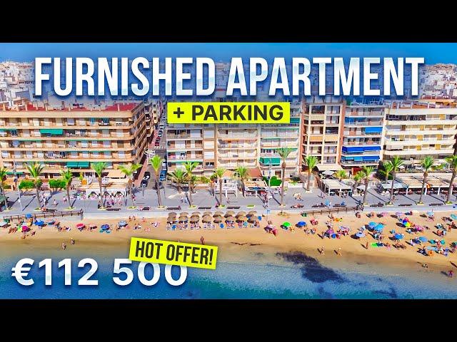 Hot offer € 112 500 Apartment by the sea with furniture and parking Spain real estate