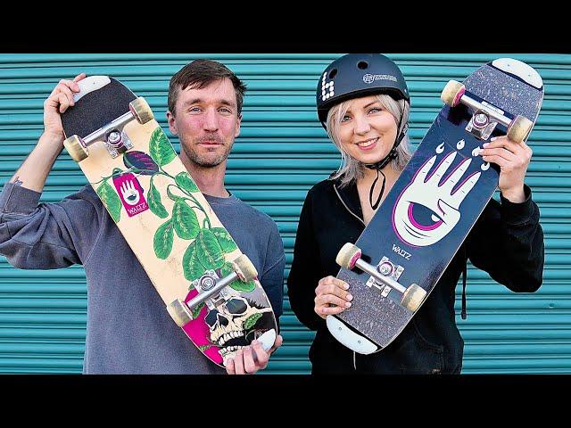 Chloe learns how to freestyle skateboard with Mike Osterman!  How to skateboard