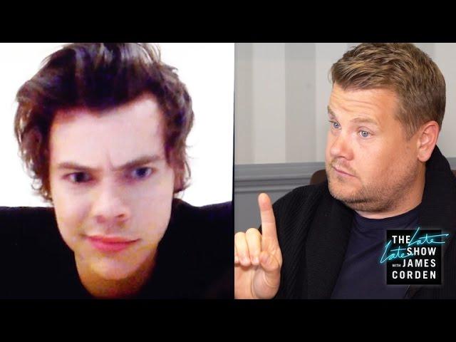 Harry Styles Video Chats with James Corden