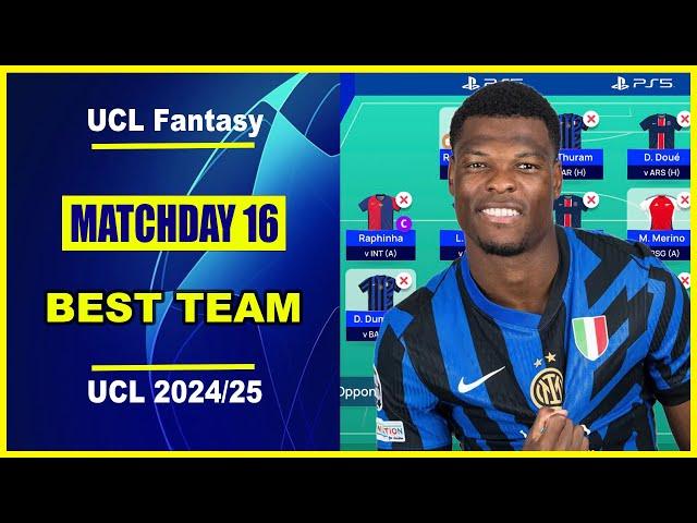 UCL Fantasy Matchday 16: BEST TEAM | Wildcard & Limitless | Champions League Fantasy Tips 2024/25