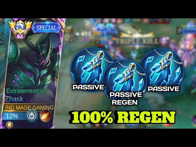 Zhask Passive Regen With High Damage Build ! (100% regen)! Zhask Gameplay With 18 Kill ! No Editing