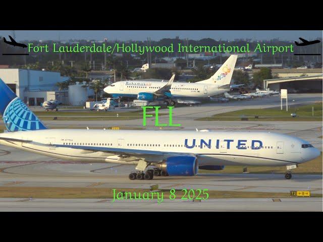 Back to Back Arrivals and Departures from Fort Lauderdale/Hollywood Int'l Airport (FLL) Jan 8 2025