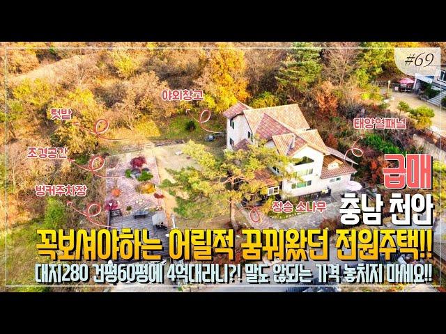 천안 전원주택 매매 어릴적 꿈꿔온 대지280평 건평60평 4억대 광덕 단독주택 급매 Forest Country House