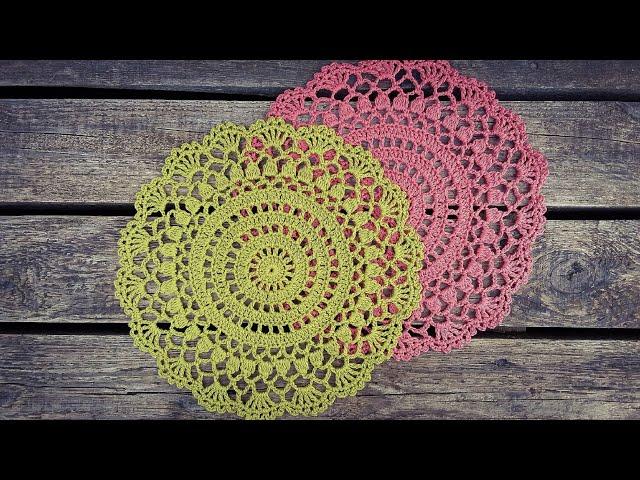 How To Crochet Easy Round Lace Doily