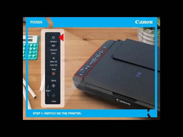 Canon PIXMA Ink Efficient E470: How to connect printer to WiFi network.