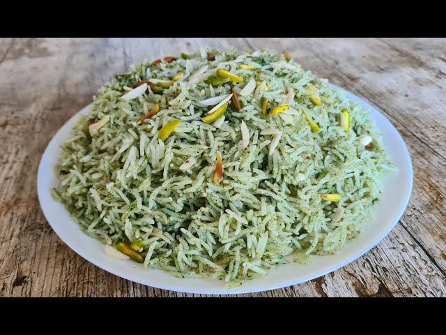 Zamarod Pulao | Afghani spinach Rice recipe