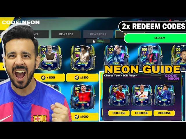 2x REDEEM CODES ! FREE 107 NEON MARADONA (CODE: NEON GUIDE) 