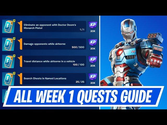 Fortnite Complete Week 1 Quests - How to EASILY Complete Week 1 Challenges in Chapter 5 Season 4