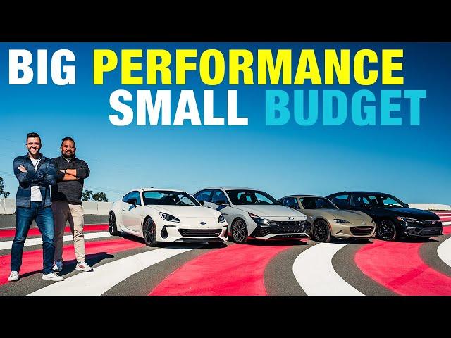 PERFORMANCE CAR CHALLENGE: Hyundai Elantra N vs. Mazda MX-5 Miata vs. Honda Civic Si vs. Subaru BRZ